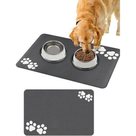 Futtermatte für Hunde, saugfähige Napfmatte für Böden, Futtermatte für Hunde, Katzen und andere Tiere (40 x 60 cm) (1/4)