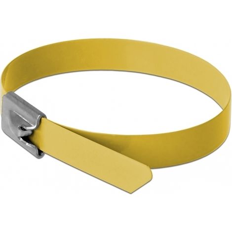 Kabelbinder Delock 18789 Edelstahl hitzebeständig gelb