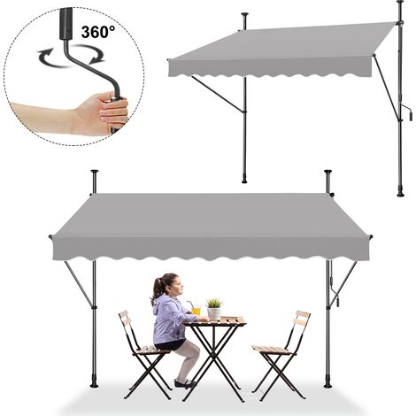 AUFUN Store banne manuelle Store pour balcon(350cm (1/5)