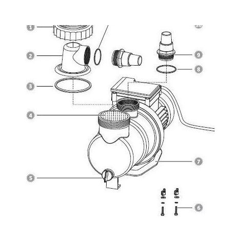 Pied de support pour pompe SPS – Lot de 5 – Base inférieure – Compatible SPS100, SPS75, SPS50, SPS25 (1/5)