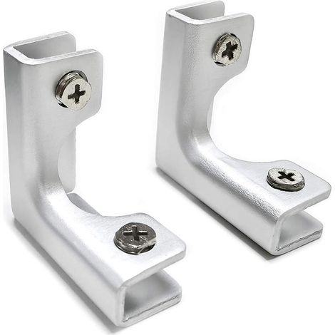 2 Pcs Équerre de Fixation 90 Degrés à Angle Droit 50 50 21 mm Angle Droit Support Convient pour Verre de 8 mm Bois Panneau en Plastique (Argent) (1/5)