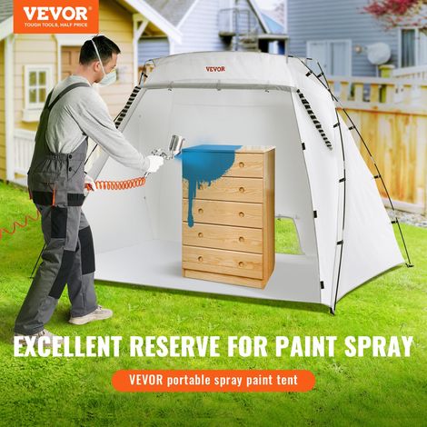 Abri de Peinture Portable 228x158x158 cm Tente de Peinture en Oxford 210D Cabine de Peinture pour Bricolage avec Aération Film Jeta… (1/5)