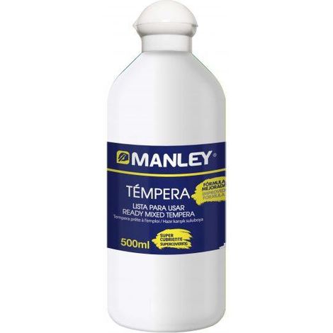 BOTE 500ML TEMPERA LIQUIDA MANLEY BLANCO MNP18614