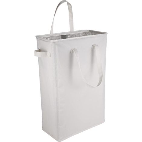 39x19x60CM Beige 45L Paniers à Linge avec Poignées, Pliable Panier à Linge Mince Sac à Linge en Tissue Oxford Rectangulaire Corbeilles à Linge Sac de Rangement pour Salle de Bain (1/5)