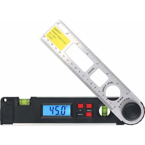 Digital Inclinometer 0  270 ° 9V Angle Gauge Battery Powered Digital Bubble Level Protractor for Construction and Woodworking, Angles Measurement Auxiliary Marking (1/5)