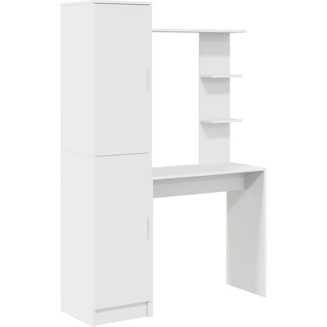 Maison Exclusive - Schreibtisch 2 pcs Weiß