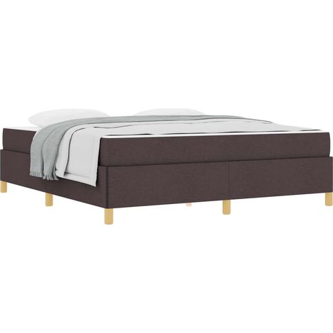 Maison Exclusive - Bettrahmen Dunkelbraun 180 x 200 cm Stoff (1/5)