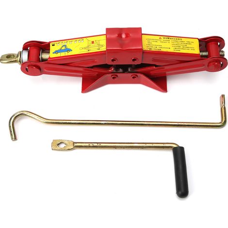 Cric hydraulique professionnel 0,5T rouge, lève-pneu avec manche en fer pour coffre de voiture, outil de levage extérieur