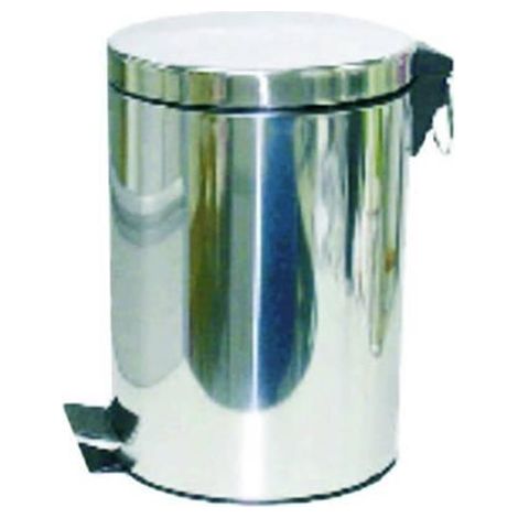 Pattumiera In Acciaio Inox Con Pedale - lt.20 cm.29,2x45h. (1/3)