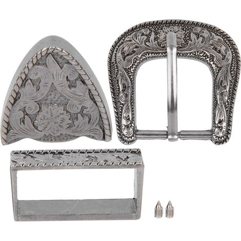 Set de 2 boucles de ceinture en alliage sculpté main, style vintage, diamètre intérieur 25mm, accessoires pour collier et selle (1/4)