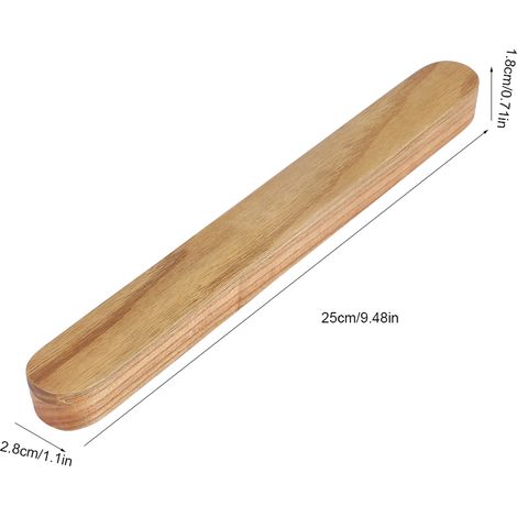 Baguettes en bois portables, étui à baguettes rétractables, vaisselle, couleur bois clair (1/4)
