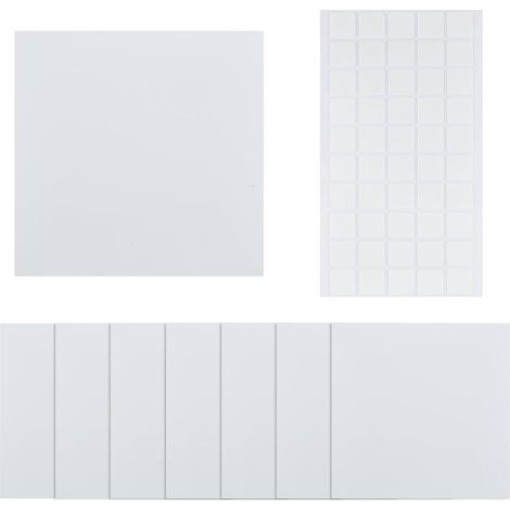 8 Plaque Vierge Plate en Plastique de 18cm avec 60 Rubans Adhésifs Double Face Plaque de Couverture Anti Poussière Plaques Vierges Carrée Givrée (1/5)
