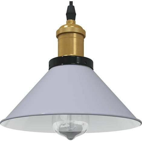 Pendelleuchte Höhenverstellbar E27 Grau Glänzend Ø 22 cm Metall