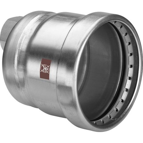 Viega Tapa Temponox XL, d 88,9mm, Rp 3/4 acero inoxidable Modelo 1756XL, 812041