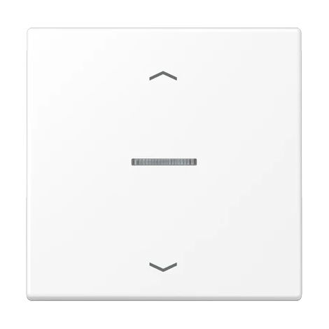JUNG HOME Pulsador simple, con símbolos de flecha, con guía de luz, Duroplast lacado, Serie LS, schneeweiß matt BT LS 17101 P WWM