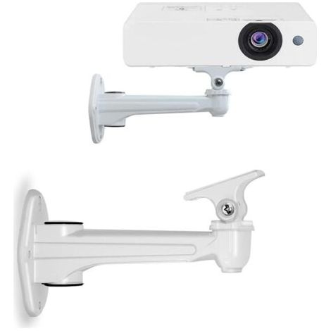 BUNTHAUS (Blanc)Mini support mural pour projecteur, capacité de charge 3kg Longueur 16 20cm Matériau aluminium, pour CCTV/caméra/projecteur/webcam Orientable à 360° (1/5)