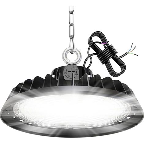 UFO 150W LED High Bay Projector Garage Light 22500LM Lighting for Workshop 6000K 120° Lighting IP65 Industrial Lamp Dimmable 90 W/120 W/150 W Factories Building Warehouses Garages Stadiums (1/5)