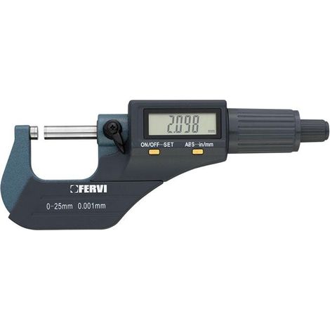 Elektronische digitale Aussenmessschraube 0 - 25 mm Fervi m021/00/25