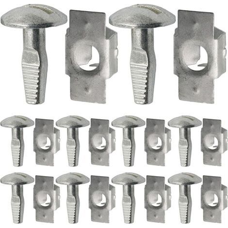 10 pares de clips para la cubierta inferior del motor, clips de montaje de aleación de aluminio para sujetadores de la bandeja inferior del motor del automóvil 703016 703018 Reemplazo Compatible con 2 (1/5)