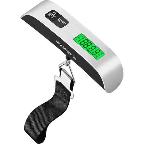 Balanza electrónica para equipaje,balanza colgante para equipaje con sensor de temperatura,peso máximo 110 libras