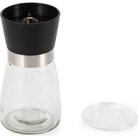 6Pcs Salz-Pfeffermühlen 180ML Manuelle Pfeffermühle aus Glas+ Edelstahl Chilimühle Gewürzmühle