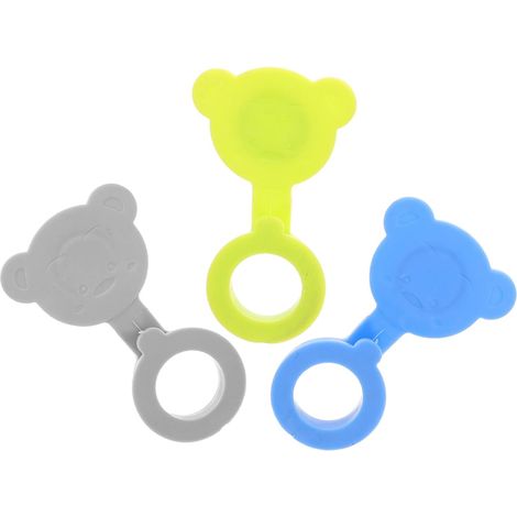 3 bouchons de vidange, silicone/plastique, anti-fuite, pour évier (1/5)