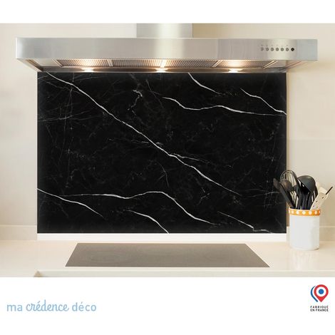 Fond de hotte : Marbre noir 3 - Alu composite - 60 cm - 45 cm (1/5)