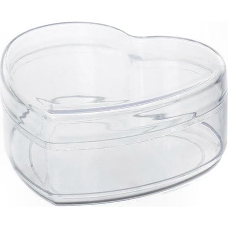 Boîte de rangement en acrylique transparent pour bijoux, coffret cœur et rond avec couvercles, idéal pour bonbons, pilules et petits accessoires. (1/5)