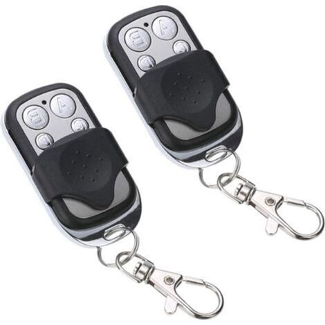 Télécommande sans fil, clonage programmable d'automatisation, ABS et aluminium de haute qualité, télécommande de porte universelle 433 MHz pour portes de garage automatiques [Pack de 2 (1/5)