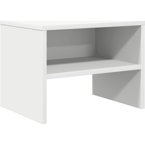 Maison Exclusive - Mesita de noche madera contrachapada blanco 40 (1/5)