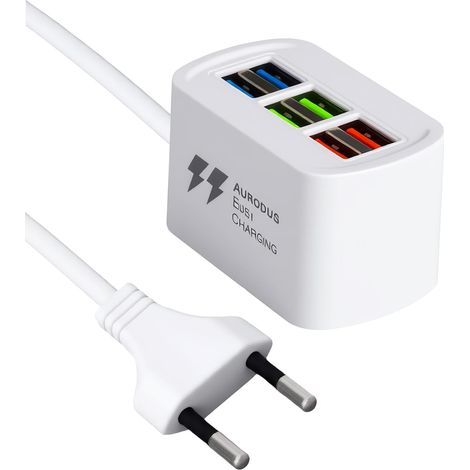 6-Port-USB-Multiladegerät, kompakte USB-Steckdosenleiste mit USB-Netzteil, praktische Ladestation zum gleichzeitigen Laden mehrerer Geräte zu Hause und im Büro (1/5)