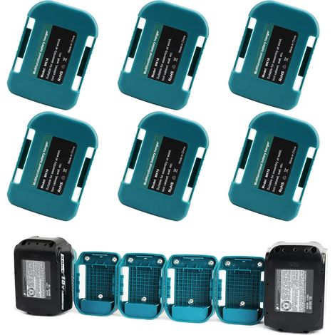 6er-Pack Akkuhalterungen, kompatibel mit Makita 18V Lithium-Ionen-Werkzeugakkus BL1860, BL1850, BL1840, BL1830, BL1820 und BL1815N