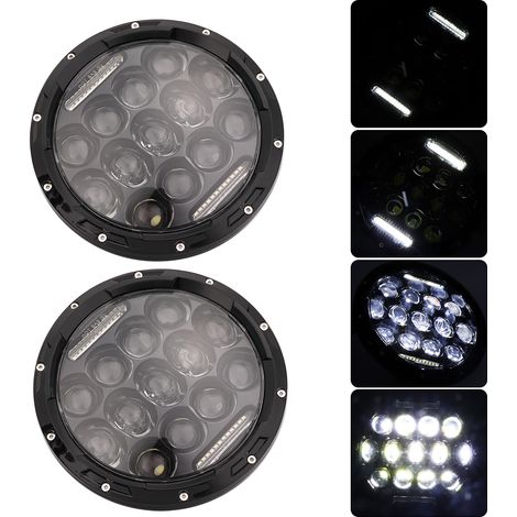 7-Zoll-Rundscheinwerfer mit LED-Fern- und Abblendlicht, passend für JEEP JK TJ LJ Wrangle (1/5)