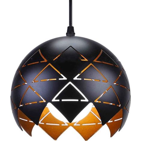 MINKUROW Lampada A Sospensione Sferica Moderna Con Gabbia In Metallo, 1 Cilindro Luminoso Regolabile, 8 Pollici, Lampada A Sospensione Industriale, Per Isola Cucina, Bar, Finitura Oro E Nero Per Inter (1/5)