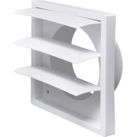 Grille De Ventilation Carrée - Clapet Anti-Retour - Pour Conduit 125 Mm - Murale - 1 Pièce (1/4)