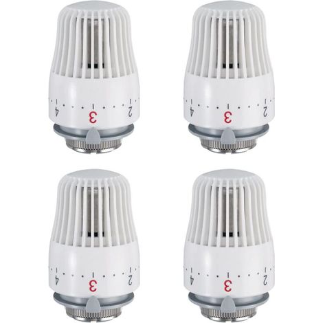 Lot de 4 têtes thermostatiques, tête de rechange pour vanne de radiateur M30 x 1,5, vanne de radiateur thermostatique,TRIMEC (1/5)