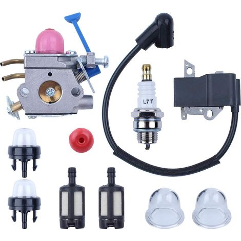 Kit de carburateur, bobine d'allumage pour HUSQVARNA 124L 125L 125E 128L 128LD 545046701,545081848 débroussailleuse, bordureuse, coupe-bordures (1/5)