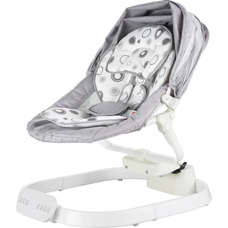 Mophorn Altalena per bambini, dondolo per neonati con 3 velocità e 3 posizioni di seduta, pannello touch IMD, telecomando, Bluetooth e 10 ninne nanne preimpostate, altalena portatile