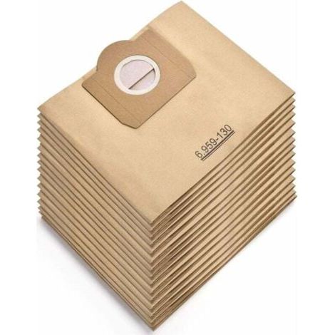 Lot de 15 Sacs Aspirateur pour Karcher 6.959-130.0 WD3 WD3P MV3 Sacs Filtrants en Papier de Rechange pour Aspirateur Wet & Dry, Sac pour Karcher WD3 Premium Accessoires Pièces Détachées (1/5)