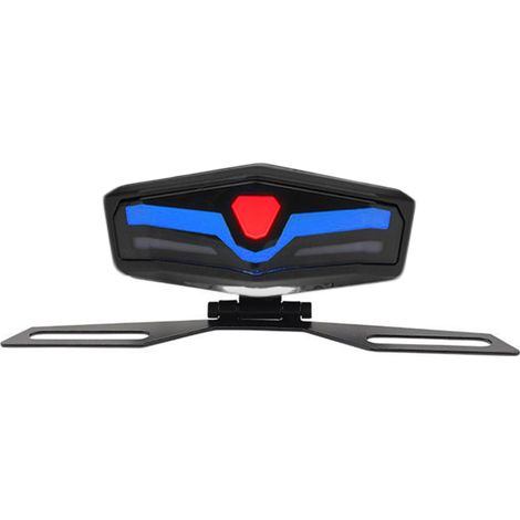 Feu arrière universel LED avec feu de position, stop et clignotant intégrés, support de plaque d'immatriculation inclus, compatible Honda, Yamaha, Suzuki, Kawasaki (1/5)