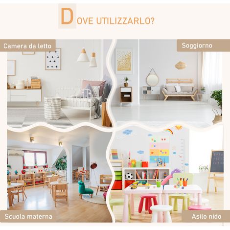 Table ronde blanche et 2 chaises ourson en bois pour enfants, ensemble mobilier pratique et ludique (1/5)