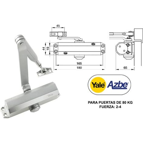 Yale Azbe Ferme-porte 3500 Force 2-4 Noir sans retenue 3500-000155