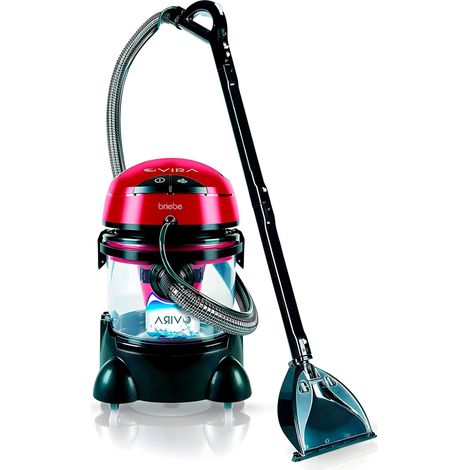 Briebe Vira Lava-aspiradora Limpiador de Tapicería Coche, Limpiador Manchas Mascotas, Moquetas, Aspirador 2400W Negro/Rojo (1/5)