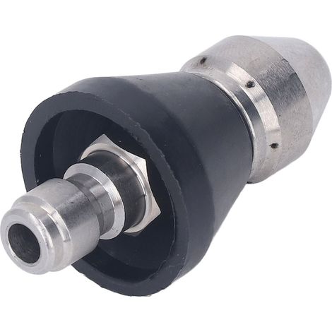 Hochdruck-Primer mit kompakter, spitzer Turbodüse, 5000 PSI Kapazität, Edelstahlkonstruktion, 6-Loch-Rückseiten-Mittelkopf und 1/4 NPT-Anschluss für Ersatzteile. (1/5)