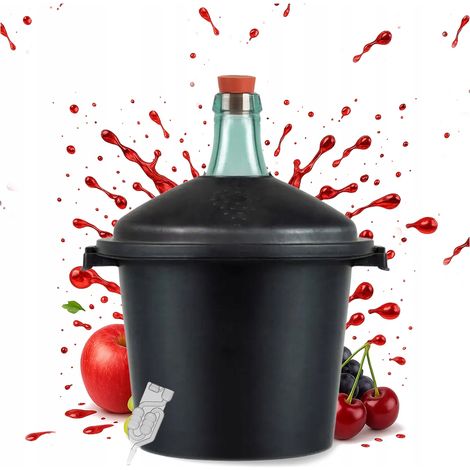 Carafe à fumée PANIER 15L avec bouchon en liège et tube pour vin Monsie (1/5)