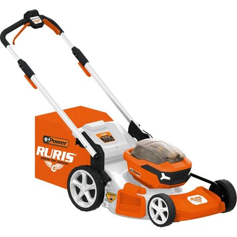 RURIS Tondeuse à Gazon à Batterie RXI4744e Autotractée Brushless 40V 470 mm 4-en-1 Carcasse Métal Sac 65 L (1/5)