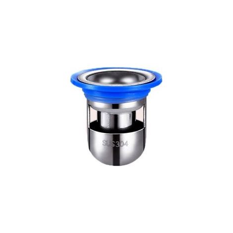 Drain de Plancher en Acier Inoxydable Forme de U Filtre à Baignoire Drain De Douche Attrape-cheveux de Douche Anti-odeur Pour Salle De Bain 39-46mm (Argent) (1/3)