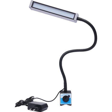 Lampada da lavoro a LED, flessibilità a 360°, base magnetica, nera, 10 W (1/2)