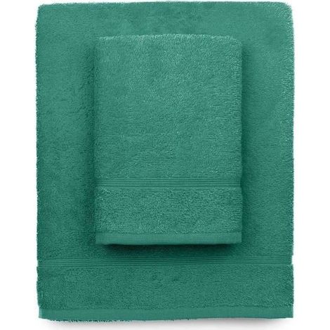 Serviettes De Bain Vert D'Eau,2 Serviettes De Bain,Serviette De Visage,Serviette De Bidet,Couleur Unie,Vert D'Eau,100% Coton[CA62] (1/5)