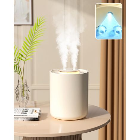 Humidificateur d'air pour chambre à coucher avec lampe germicide UV, humidificateur de 1500 ml pour chambre de bébé avec veilleuse, humidificateurs de voiture rechargeables 1800 mAh, mini (1/5)
